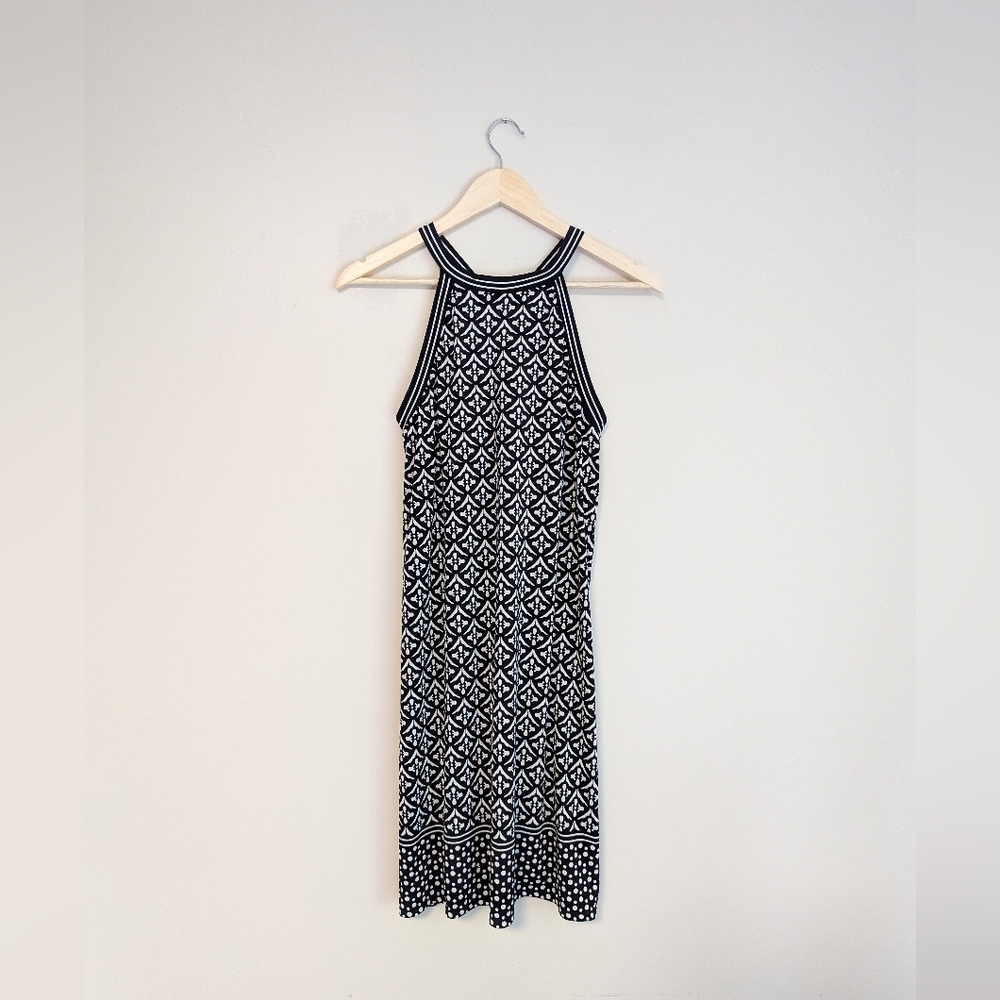Max Studio Black & White Racer Back Dress